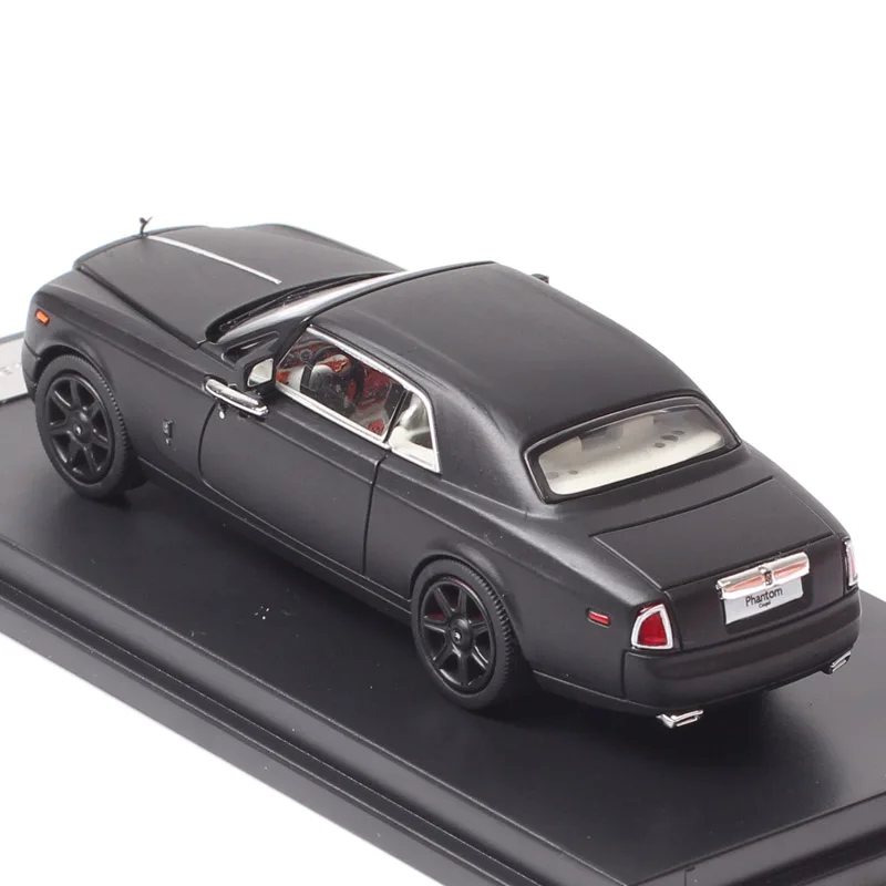 DCM 1/64 Scale Mini RR Phantom Coupe Luxury Car Diecast & Vehicles Metal Model Toys Acrylic Box Black Matte Of Replicas Gift