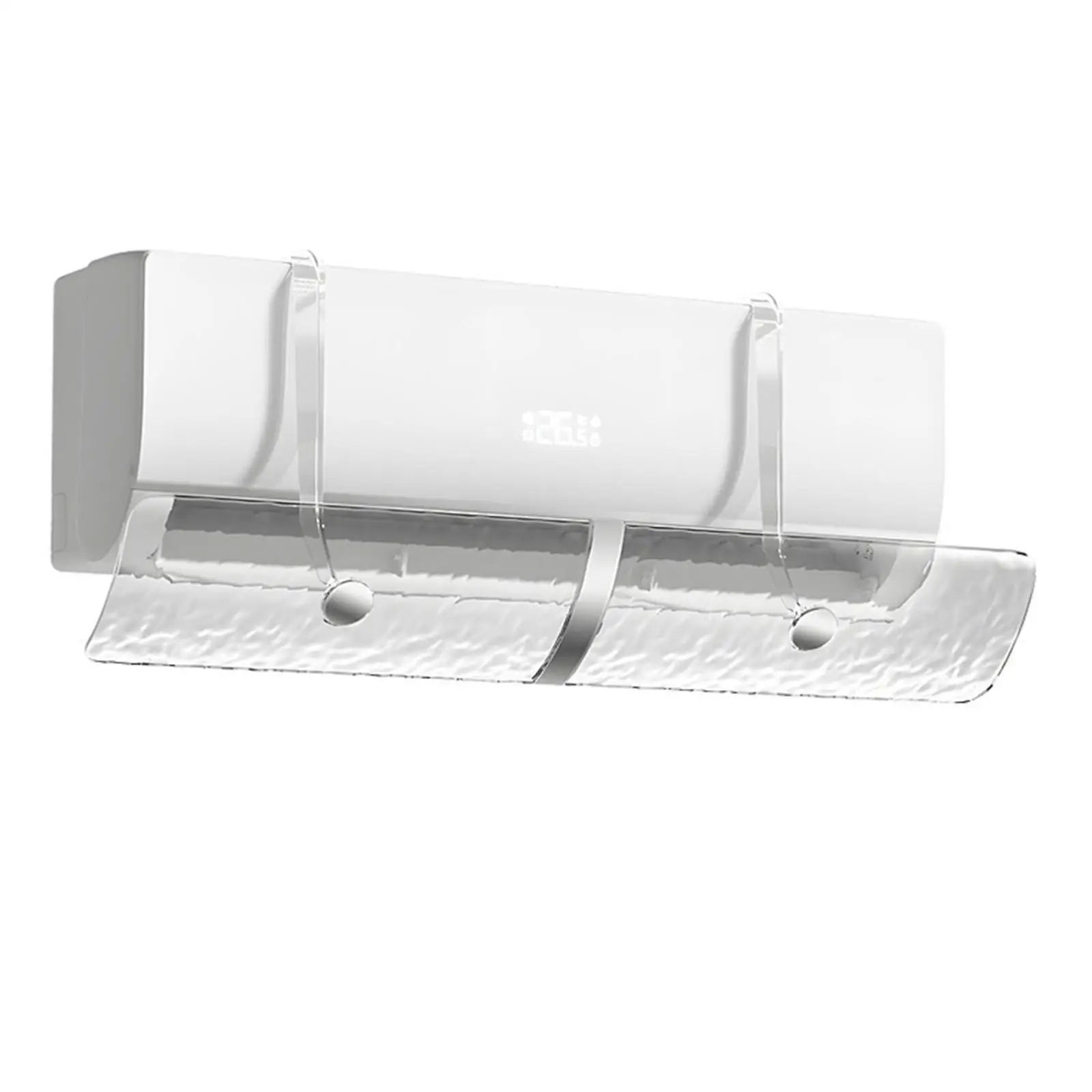 

Transparent Air Conditioner Deflector Air Cooled Baffle 33.8x6.5inch Accessory Wind Direction Baffle 180 Degrees Angle Adjust