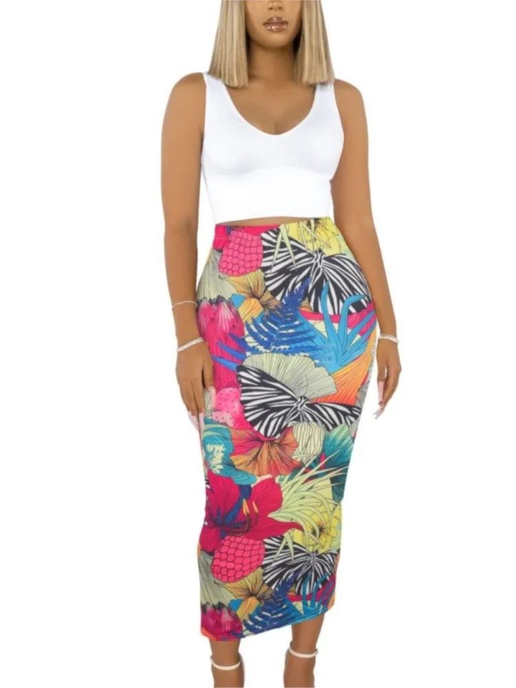 

Новые женские облегающие юбки, модный принт, элегантная повседневная посылка, бедра, праздничные юбки, весна-лето 2026, утолщенная юбка