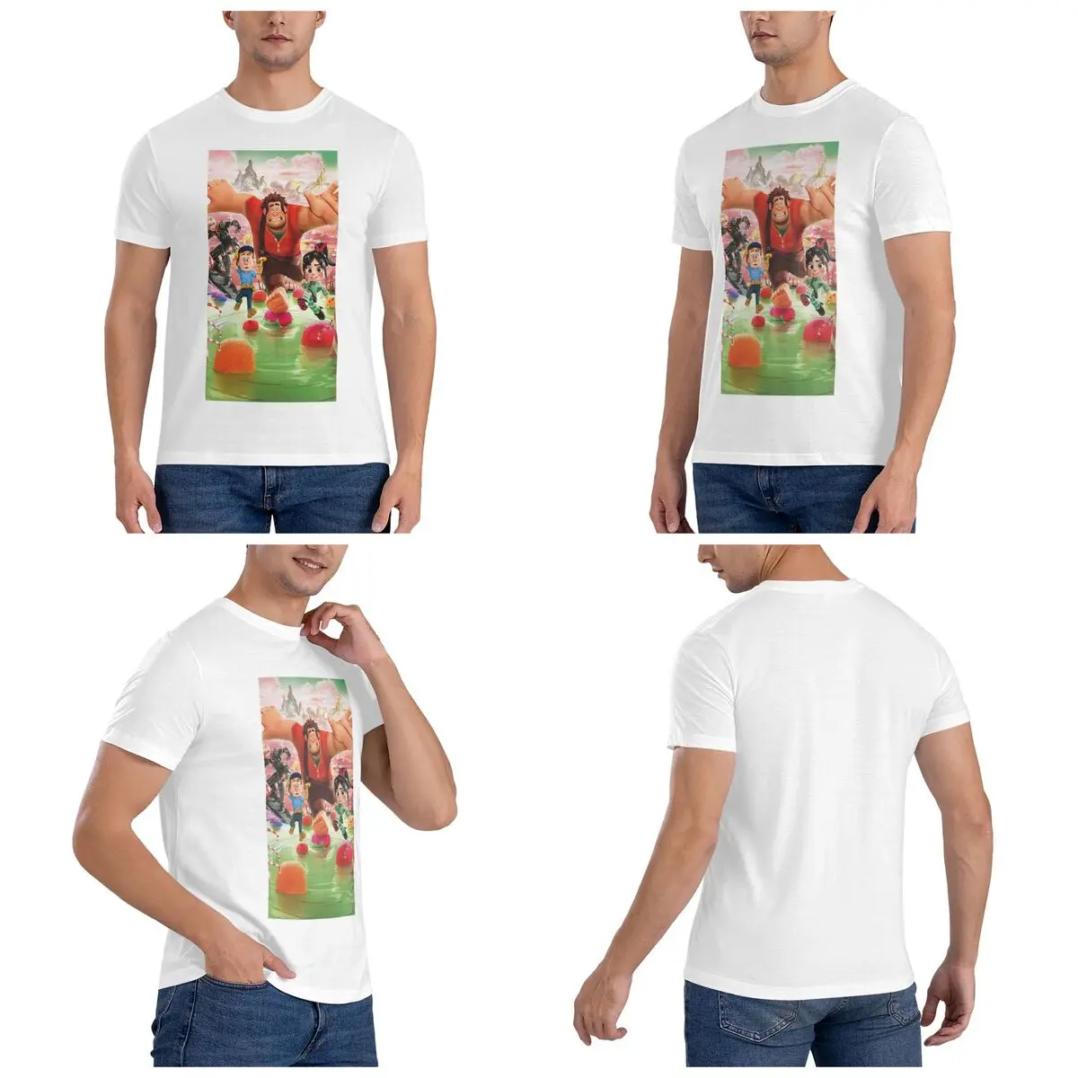 Wreck-It Ralph (3) T-Shirt for Men Cotton Oversized T Shirts Men's Short Sleeve O-Neck Summer Clothes Tops S-6XL