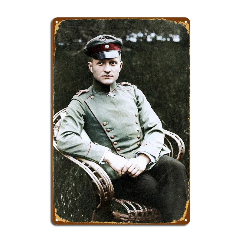 Manfred Von Richthofen The Red Baron letreros de Metal, cine, sala de estar, Mural, crear decoración de pared, carteles de estaño
