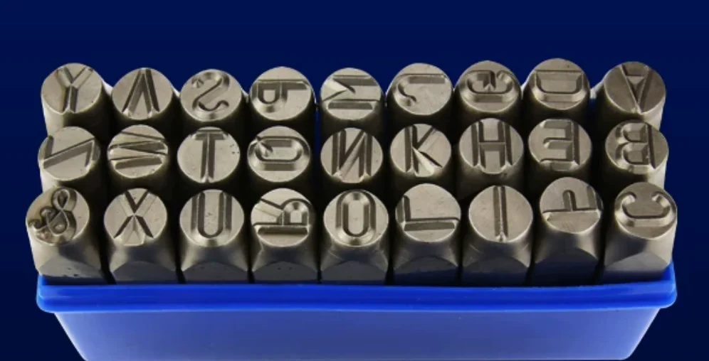 2mm 2.5mm 3mm Letter number Punch Set alloy steel metal letter punch stamping set 27pcs