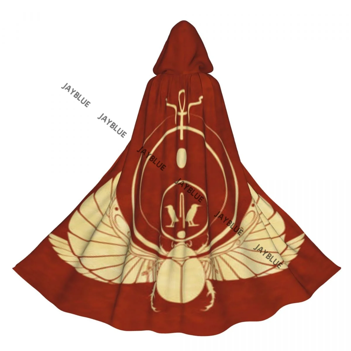 เสื้อคลุมผู้ใหญ่แบบมีฮู้ดลายด้วงอียิปต์มีปีก ชุดแฟนซียุคกลาง แม่มด วิคคา แวมไพร์ เอลฟ์ ปูริม งานคาร์นิวัล ปาร์ตี้