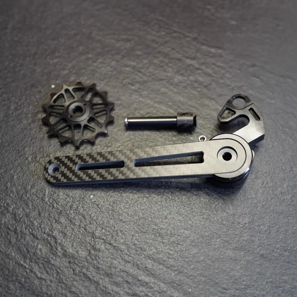 Bicycle Chain Tensioner Guide Wheel Tension Device Carbon fiber rear shift variable speed chain tensioner for Brompton P/Tline