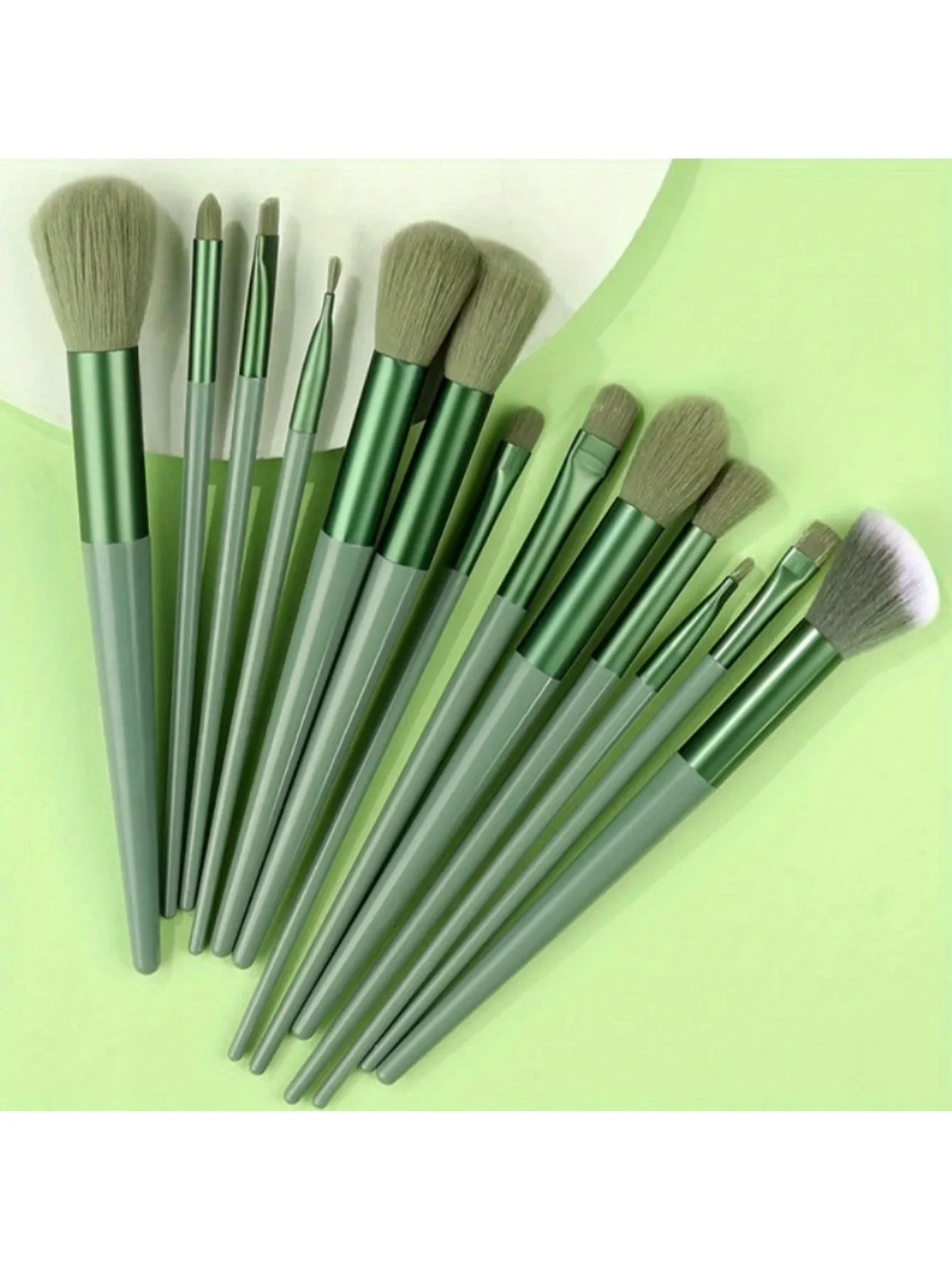 Juego de 13 Brochas de Maquillaje Suaves y Profesionales para Base, Rubor, Polvo, Sombra de Ojos, Kabuki y Difuminado