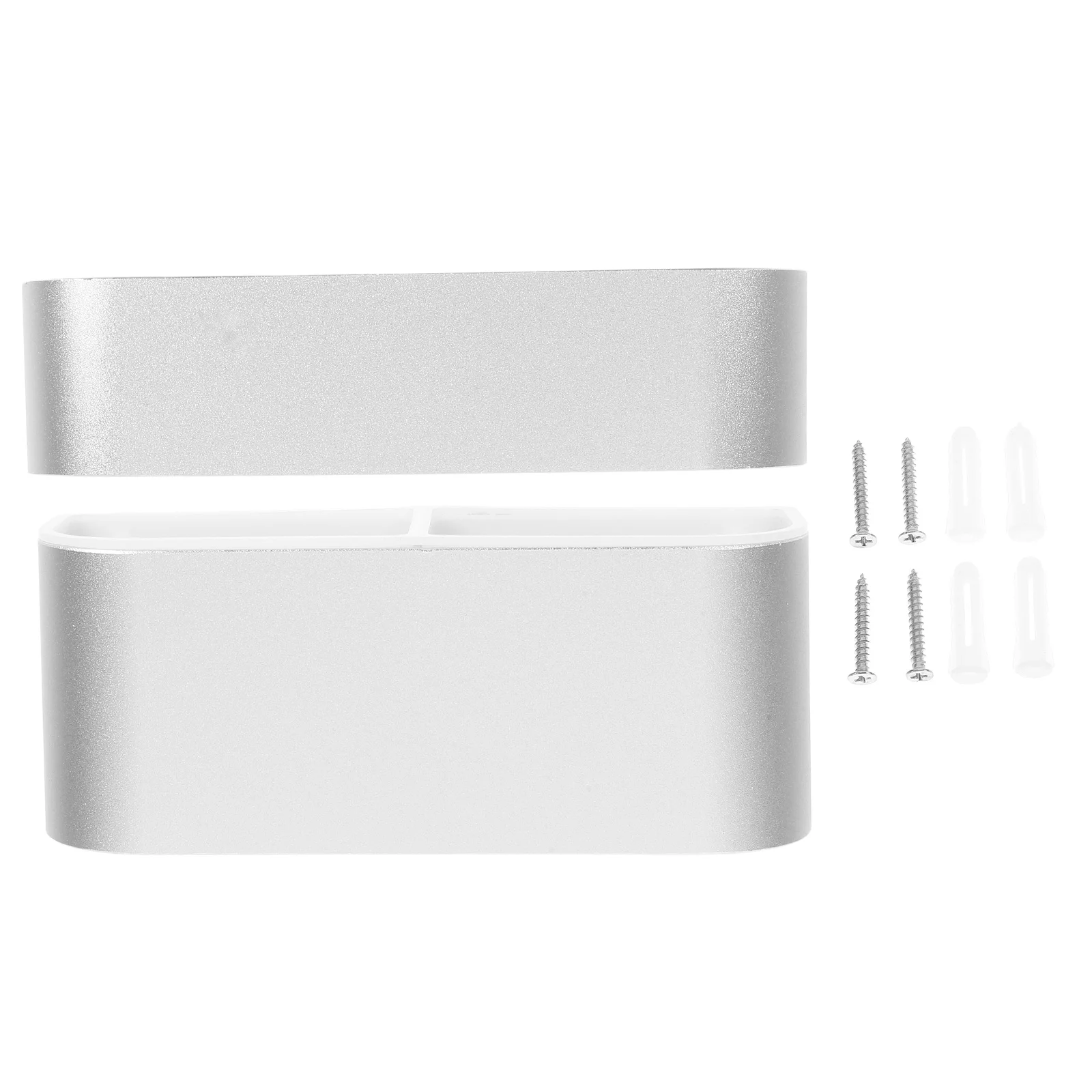 

1 Set Wall Mount Umbrella Holder Aerospace Aluminum Space Saving Detachable Water Tray Adjustable Size For Home Office Hotel