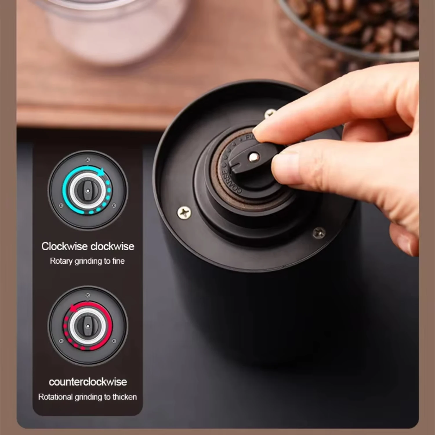 Wireless Coffee Grinder Type-C Charging Ceramic Grinding Core Portable Beans Mill