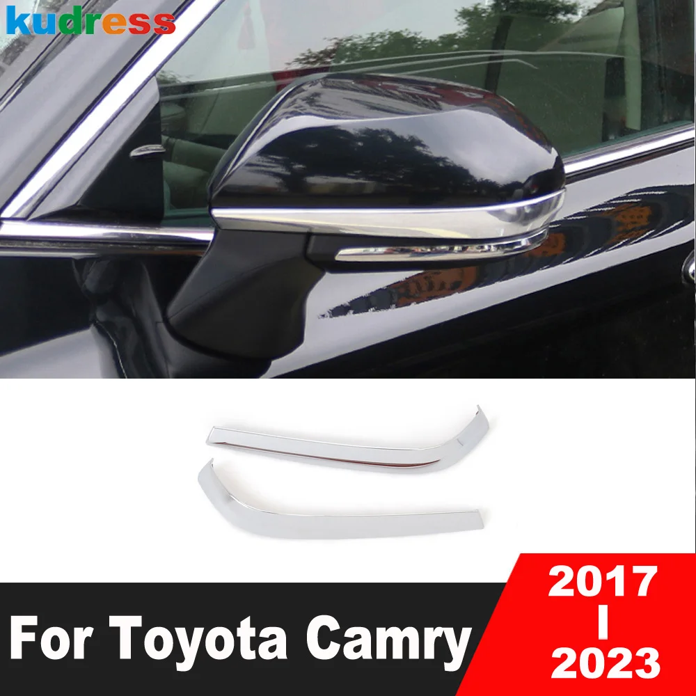 

For Toyota Camry 70 2017-2020 2021 2022 2023 2024 2025 Chrome Car Door Side Rearview Mirror Trim Cover Molding Strip Accessories