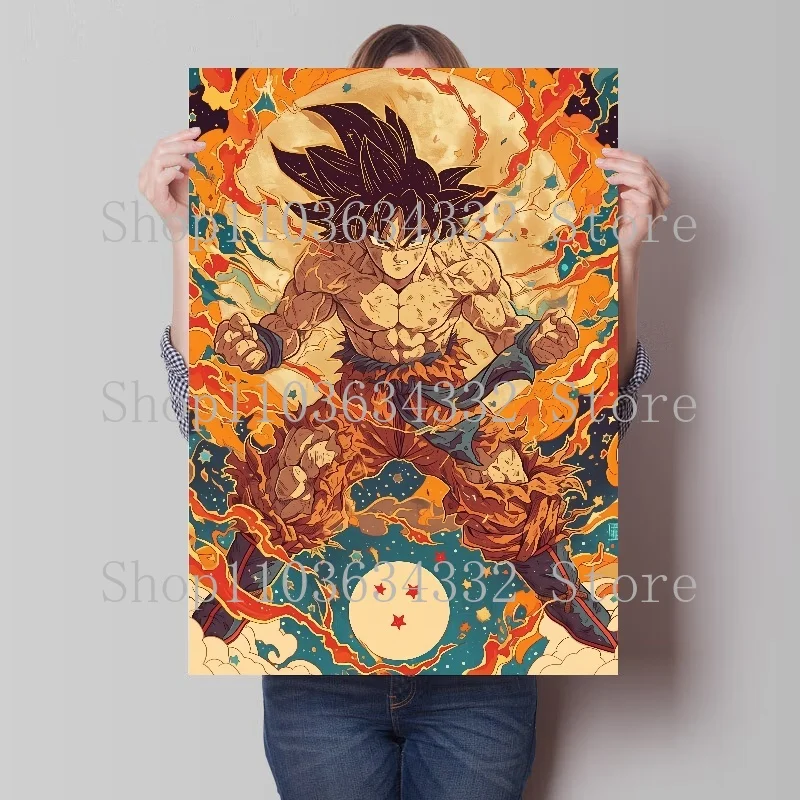 Clássico anime dragon ball poster arte pintura em tela café bar sala parede decoração criativa pintura presente de aniversário