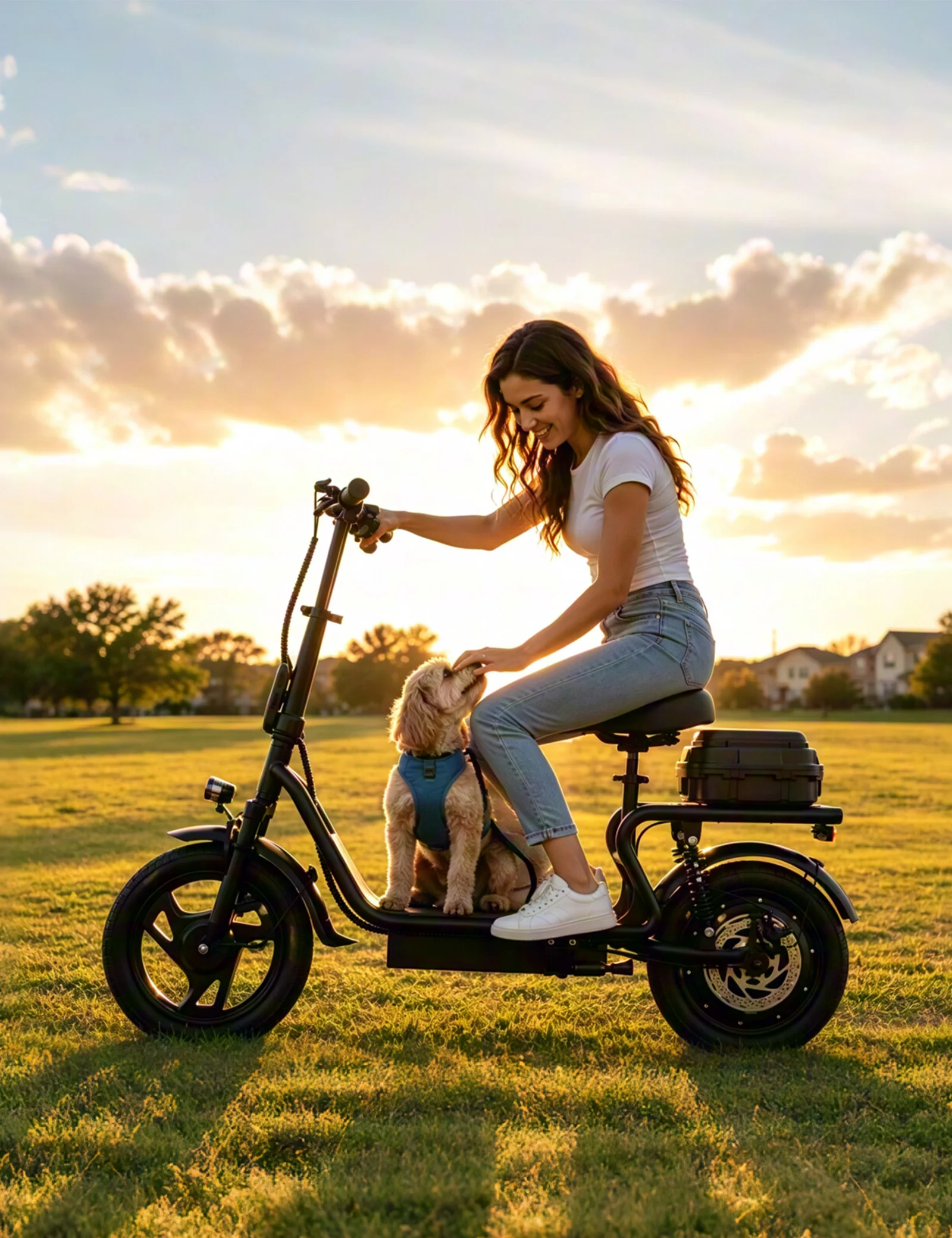 Image of HEADEER H1L Tragbarer Elektroroller mit Sitz, 500W bürstenlosem Motor, 48V 10,4Ah Lithium-Batterie, 14-Zoll-Reifen, faltbarer E-Scooter für den Stadtverkehr, Reichweite 21-27 Meilen, maximale