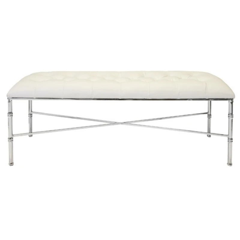 

American light luxury bamboo tube sta inless st eel bedside s tool/hand-past ed gold foil ba mboo