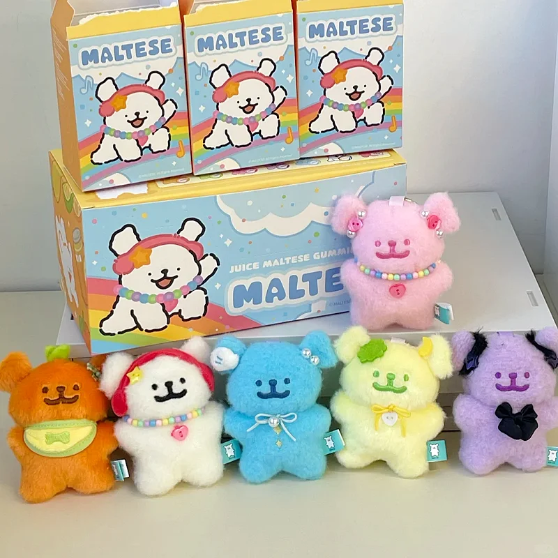 

Official Maltese Juice Gummies Series Plush Blind Box Cute Keychain Pendant Collectible Bag Charm Gift Desk Decoration Item Hot