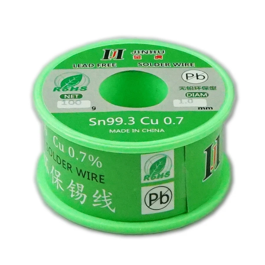 Imagem -05 - Jinhu Solda Fio Tin Rosin Núcleo de Solda Solda de Solda Ferro sem Chumbo Sn99.3 Cu0.7 0.5 0.6 0.8 1.0 1.2 2.0 mm 50g 100g 250g