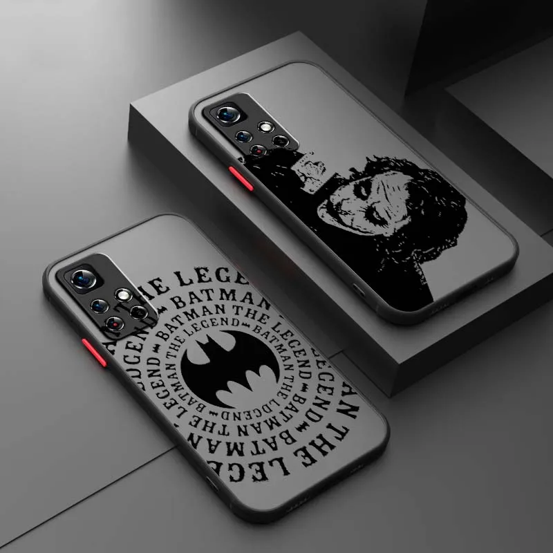 

B-Batman J-Joker Art Logo Phone Case For Xiaomi Redmi 14C 13C 13 12C 11A 10A K70 K60 K50 K40 K30 K20 Frosted Translucent