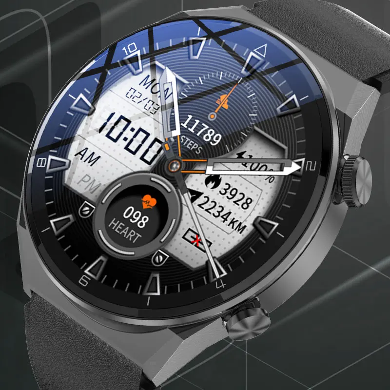 

New LIGE 454*454HD Big Screen Smart Watch Men NFC Wireless Charger IP68 Waterproof Smartwatch Bluetooth Call Business Gift Watch