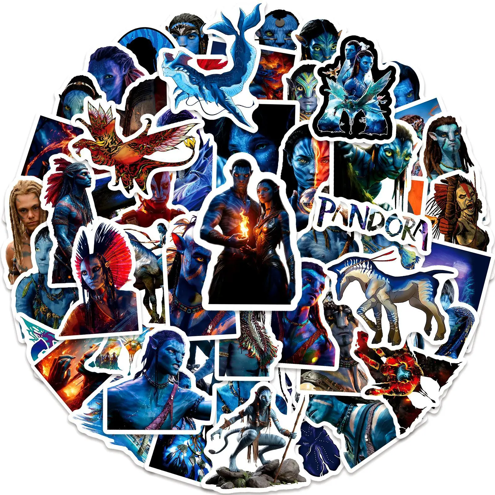 

60PCS Disney Movie Avatar 3 Fire and Ash Cartoon Sticker DIY Decoration Waterproof Skateboard Notebook Graffiti Toy