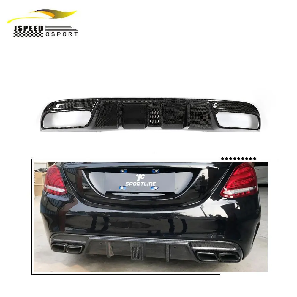 

Suitable for Carbon fiber rear bumper diffuser is Suitable for Mercedes-Benz C-Class C63 W205 2015-2019