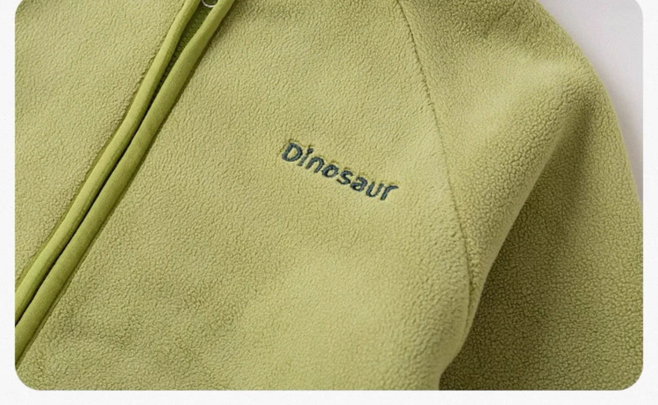 2026 Herbst Winter Kinder Fleece Kapuzenjacke Baby Junge Mädchen Cartoon Dinosaurier Verdickte Warme Oberbekleidung Kinderkleidung Winddichter Mantel – Detail 23