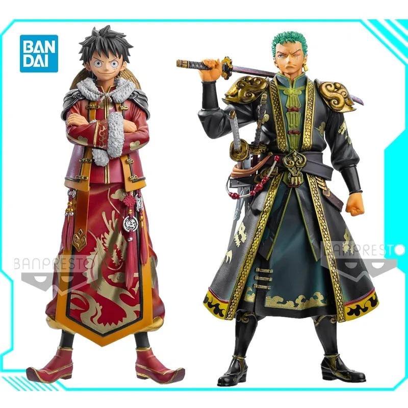 

Оригинальная фигурка Bandai Banpresto One Piece DXF Luffy Roronoa Zoro ПВХ аниме экшн-фигурка Коллекционная модель игрушки для детей подарок