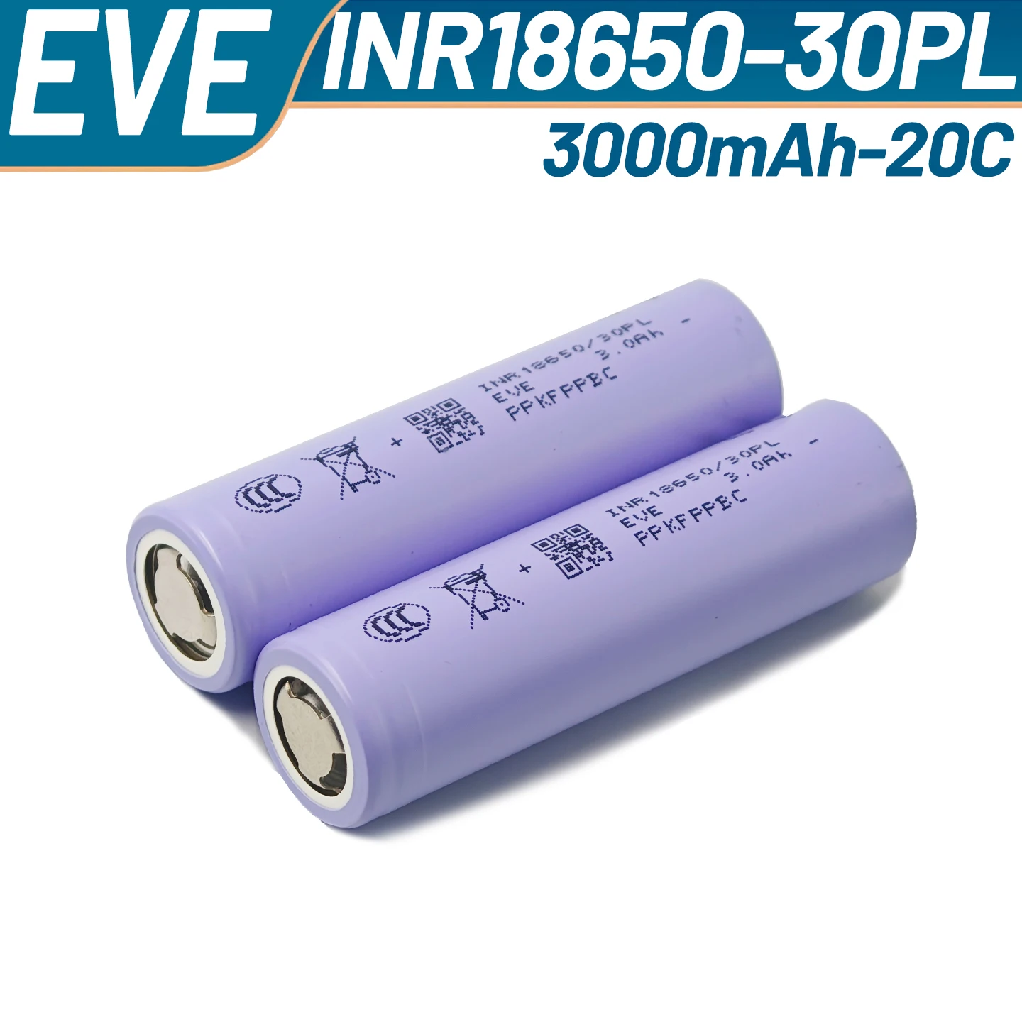 EVE INR18650 30PL 3000mAh 20C/80A Lithium Battery for Electric Tools Electric Sweeper Replacement Vacuum Cleaner Battery
