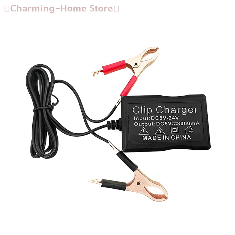 【M】High Performance DC Converter With Battery Clip 5V 3 USB Port DC Power Adapter Buck Charging Module For Phone Tablets