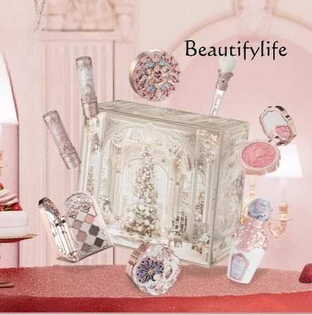 [New Year's Gift] Flower Knowledge Selected Ode Round Dance Makeup Gift Box Lip Mud Blush Cream