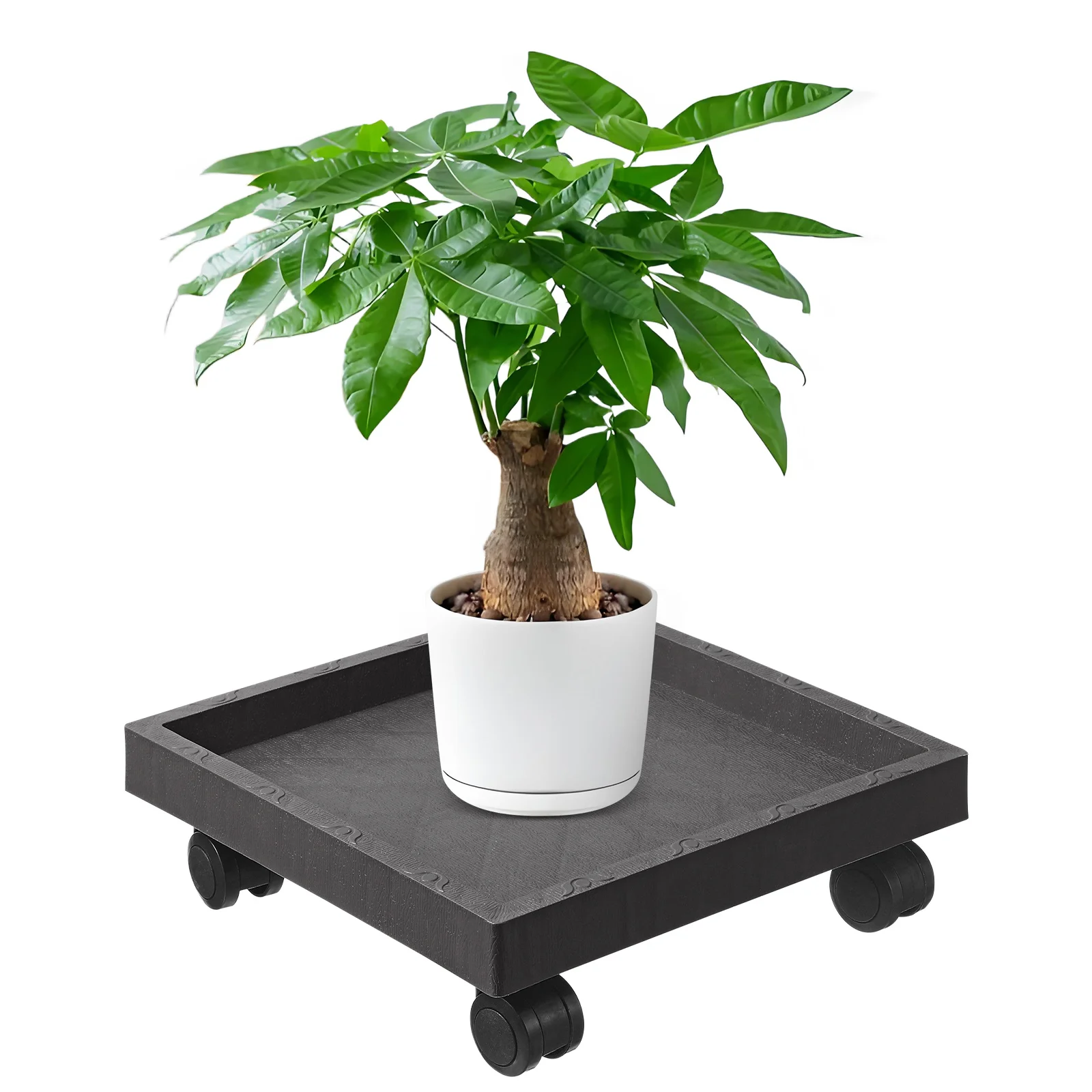 

Flower Pot Tray With Wheels Heavy Duty Plastic Plant Stand For Indoor Outdoor Garden Patio Waterproof Durable Planter