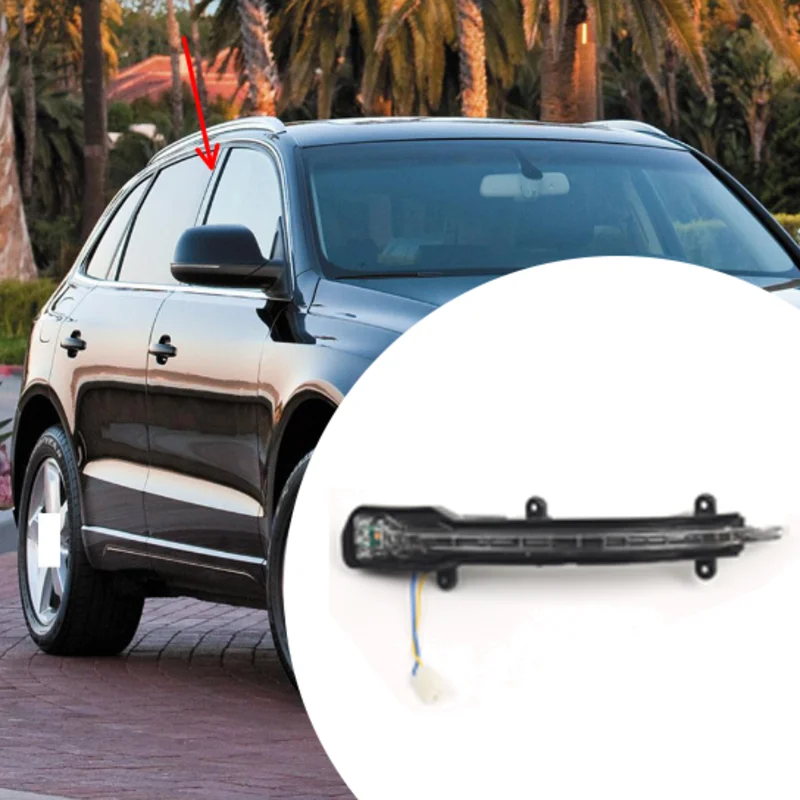 سيارة الأيمن مرآة الرؤية الخلفية بدوره مصباح إشارة الجانب مرآة ضوء 4L0949102A ل Q5 Q7 2009-2016 #3