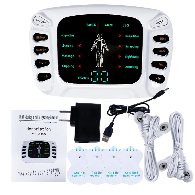 Full Body Tens Acupuncture Electric Therapy Massager Meridian Physiotherapy Muscle Stimulator Apparatus Slimming Healthy Care