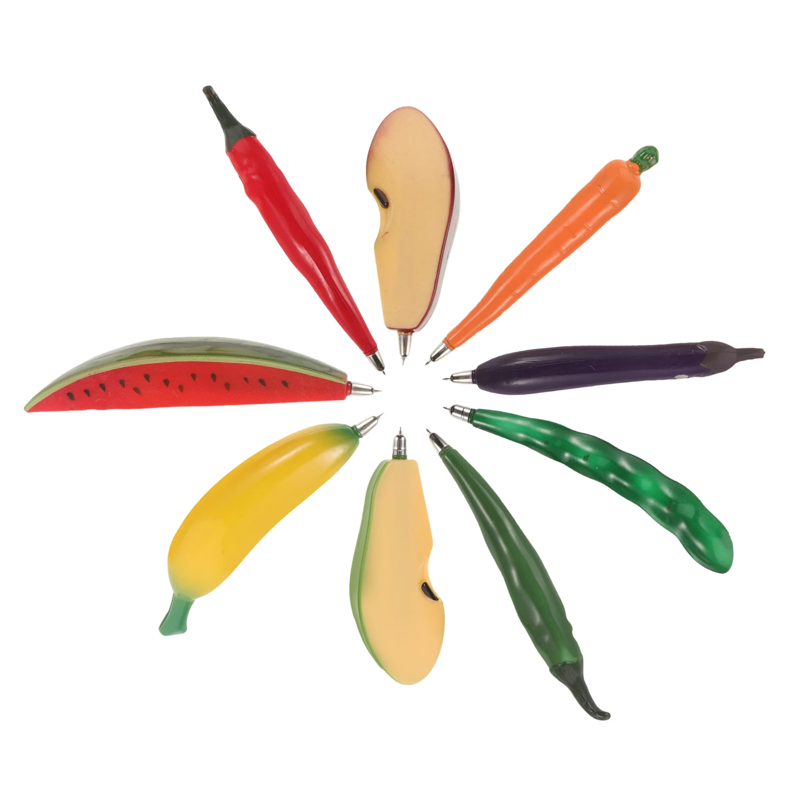 9 Pcs Ballpoint Pen Fruit Fridge Magnet Pens The Fence Festival Students Writing Work