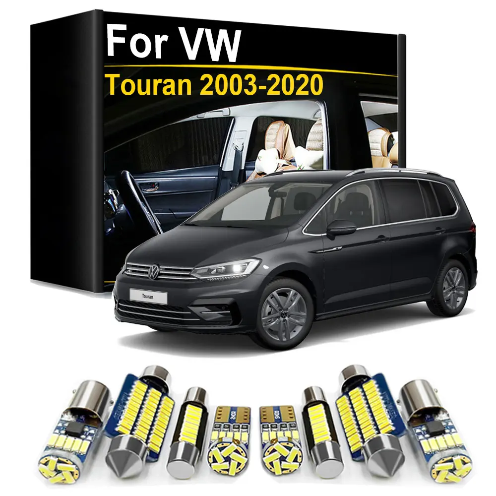 Interior LED Light Kit Canbus For Volkswagen VW Touran 1T1 1T2 1T3 5T1 2003- 2011 2012 2013 2014 2015 2016 2017 2018 2019 2020