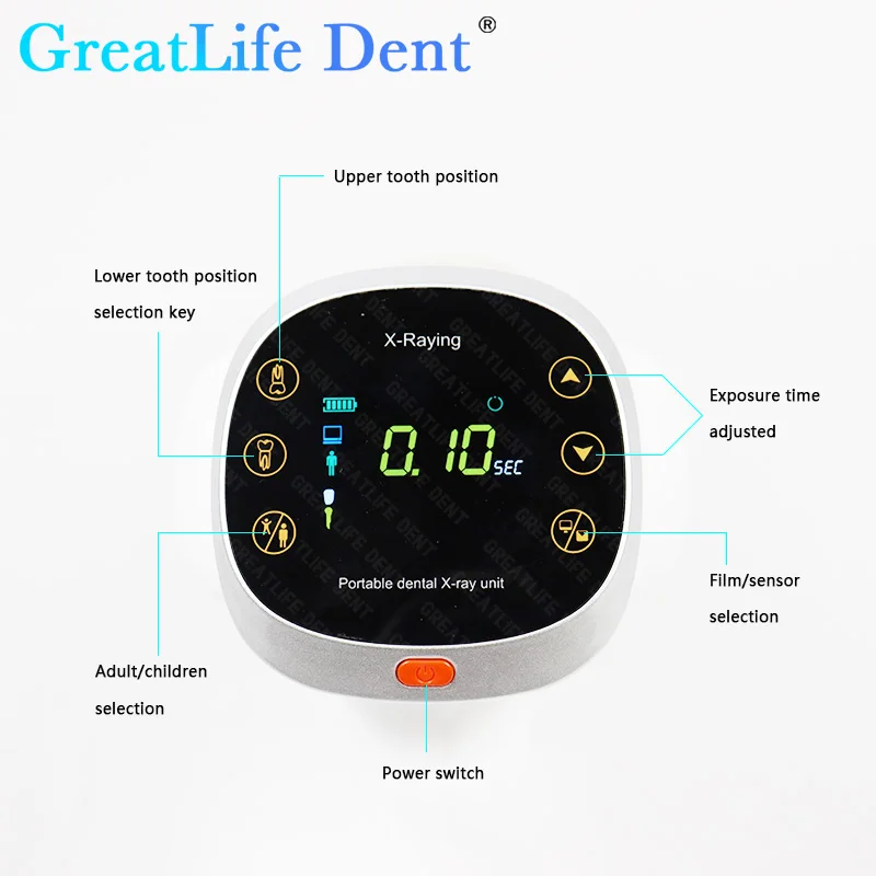 Mexico RU EU In Stock GreatLife Dental Hyperlight X-Ray Unit Digital Portable X Ray Image Rvg Sensor Machine System Rx Camera