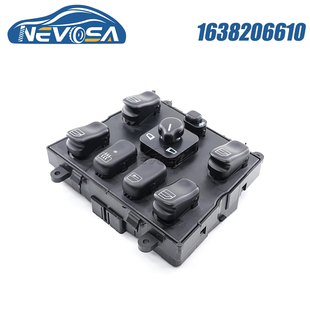 NEVOSA 1638206610 For Mercedes-Benz ML320 W163 ML430 ML500 ML400 Electric Window Regulator Switch Button 1638200910 A1638200910