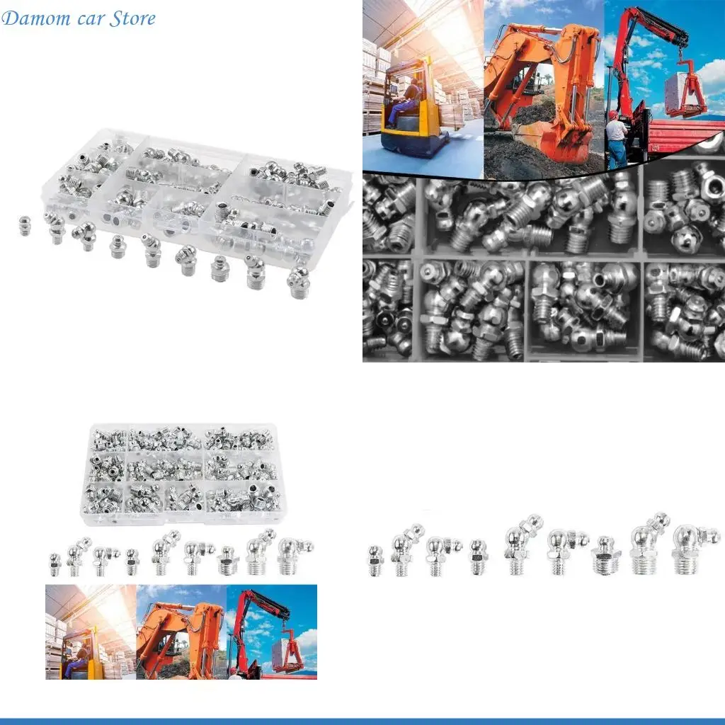 A2UC Grease Fittings Assortment Hydraulic Grease Fitting for Replacing Broken Fitting