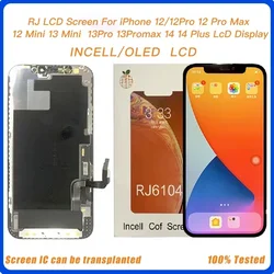 RJ incell Screen For iPhone  11 12 13 14 15 15pro 15promax LCD Display Touch Screen Digitizer Assembly No Dead Pixel Replacement