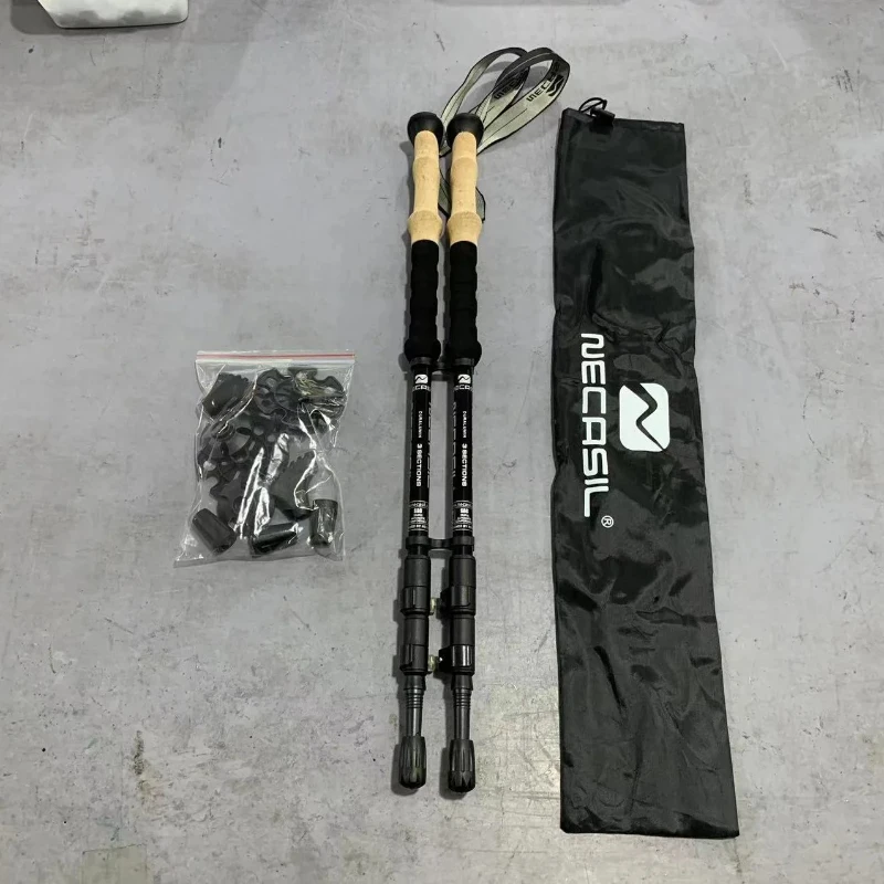 Foldable trekking pole Aluminum light walking stick for hiking camping trekking pole for backpacking