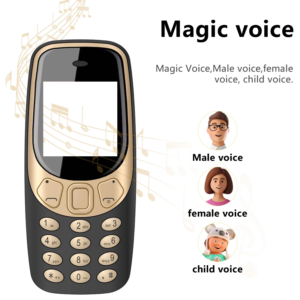 SERVO Q3308 PRO 3 SIM Standby Mini Mobile Phone Speed Dial Bluetooth Dialer Magic Voice FM Radio Flashlight Small Tiny Cellphone