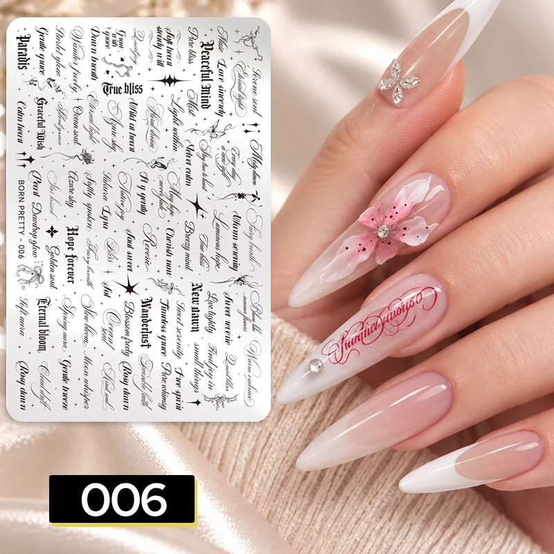 BORN PRETTY French Letter Nail Art Template Stainless Steel Lace Flower Nail Stamping Plates Christmas Nails Stencil Print Tools