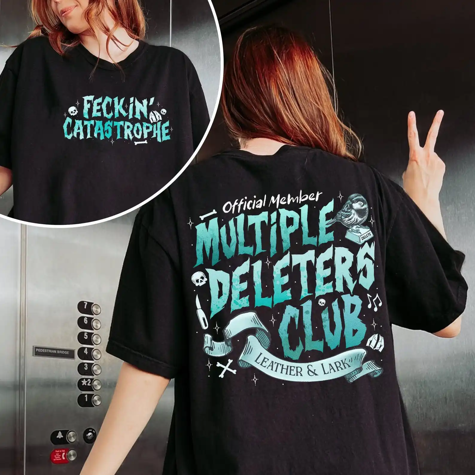 Multiple Deleters Club T Shirt, Feckin Catastrophe Tshirt, Leather and Lark Dark Romance Tee, Brynne Inspire, Bookish Gift