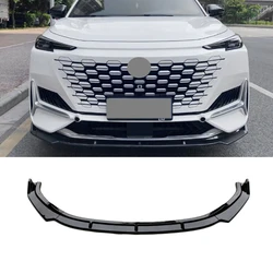 Front Bumper Spoiler Lip Lower Body Kit Diffuser Splitter Tuning Guard  for CHANGAN UNI-K UNIK 2021 2022 2023 ABS Glossy Black