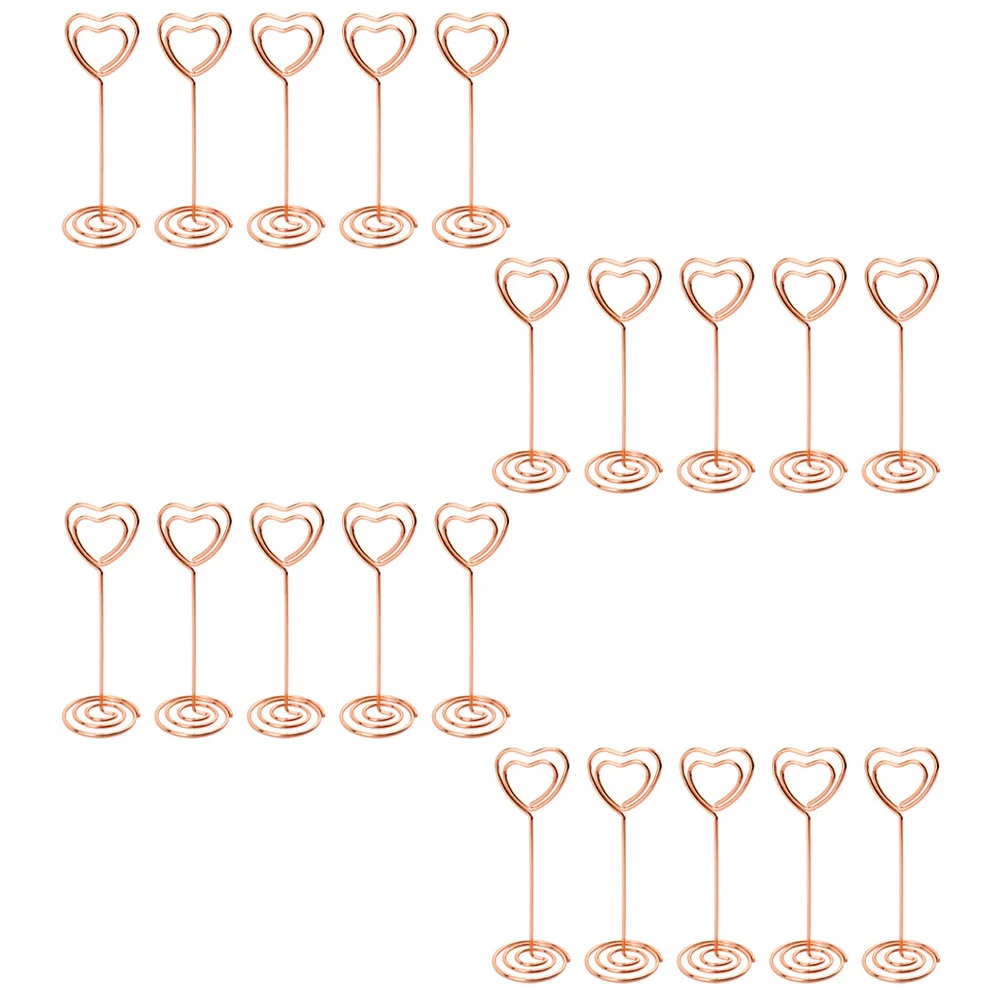 20Pcs Decorative Memo Holders Photo Clips Tabletop Note Accessories Party Home Message Clips Decorative Card Clip