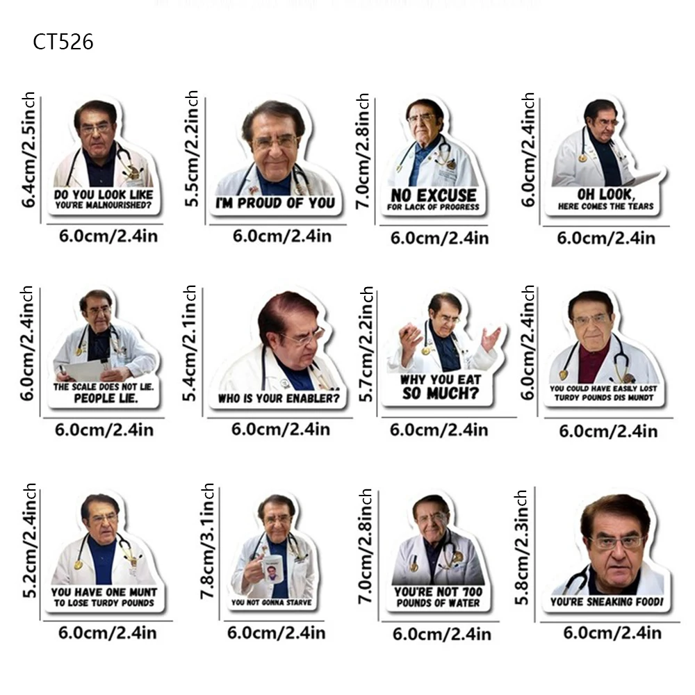 1 قطعة مغناطيس نمط عبارة الطبيب ، 12 قطعة/المجموعة/المجموعة مغناطيس الثلاجة المضحك ، مغناطيس الثلاجة الملهم للبالغين للتحكم في النظام الغذائي #4