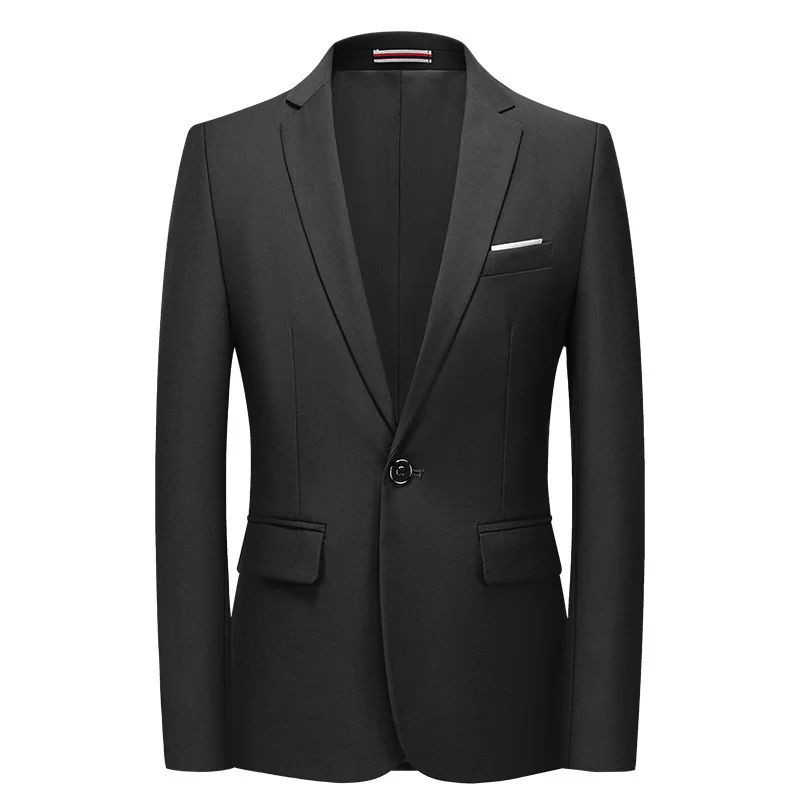 

Men's Business Casual Blazer Single Breasted 1 Button Suit Jacket Men Solid Color Lightweight Office Wedding Formal Party Wear