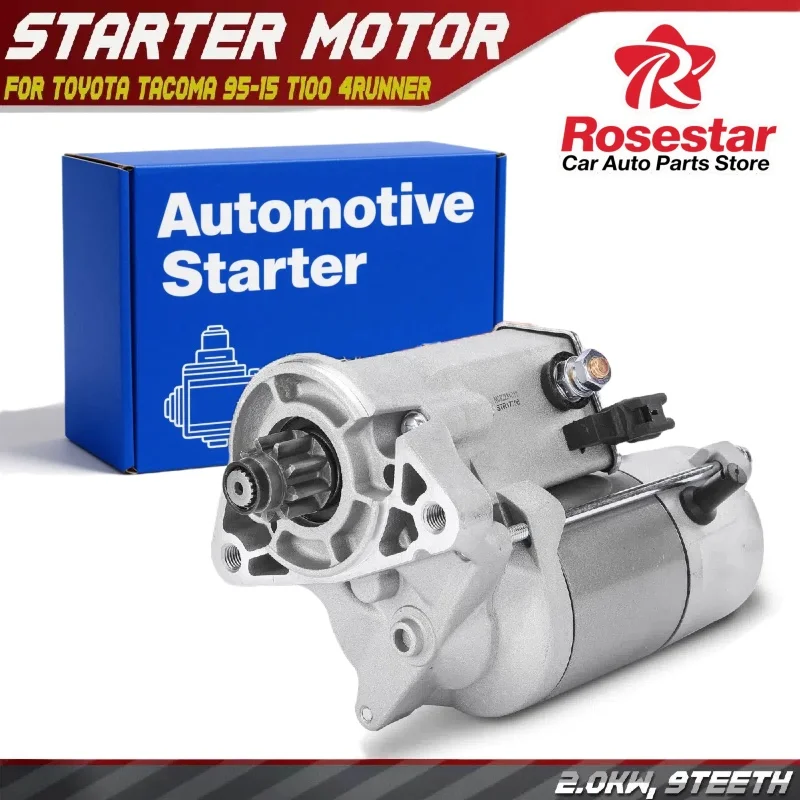 

Starter Motor for Toyota Tacoma 1995-2015 T100 4Runner L4 2.7L 12V CW 9T 2810075110 2810075120 2810075140 2810075141 28100-75120