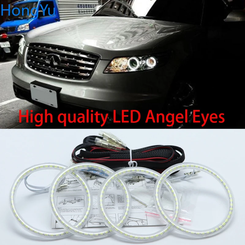 

Super Bright White Color 3528 SMD Led Angel Eyes Kit Daytime Running Light DRL for INFINITI FX35 FX45 2003 - 2008