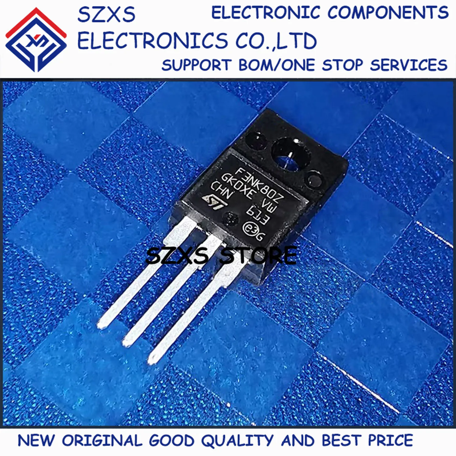 

New Original 10Pcs F3NK80Z STF3NK80Z TO-220F 800V 2.5A MOSFET Field Effect Transistor In Stock Electronic Component Good Quality