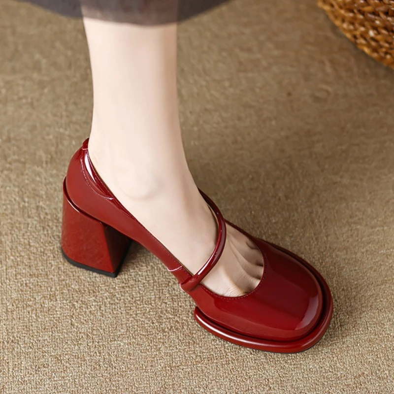 

Women High Heels Shoes Summer New Sandals Fashion Marie Janes Shoes 2025 Sexy Chunky Party Shoes Brand Woman Pumps Zapatos Mujer