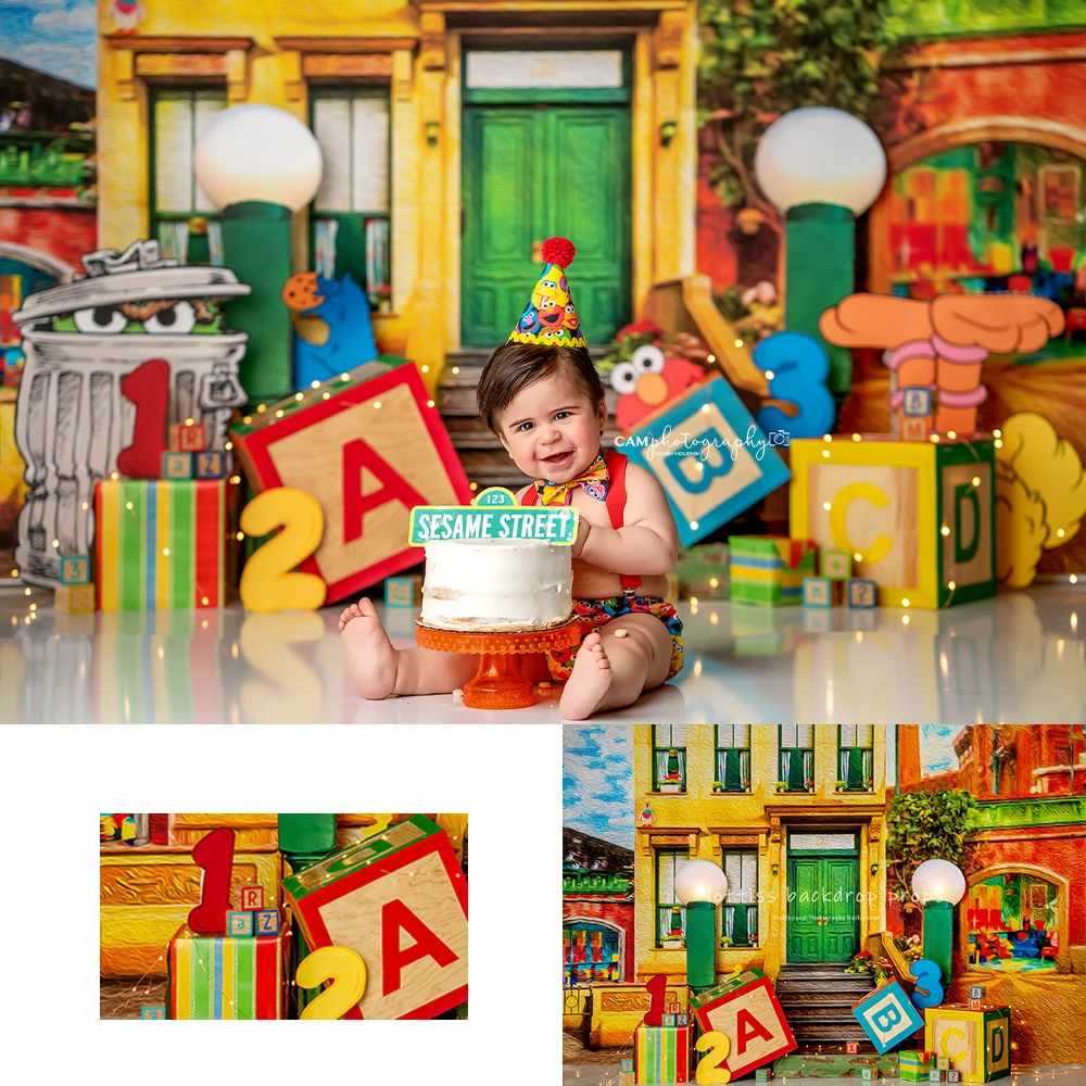 Cookie House Front Backdrops Kids Baby Birthday Cake Smash Photocall Decors Child Adult Photocall Props Gingerbread Backgrounds