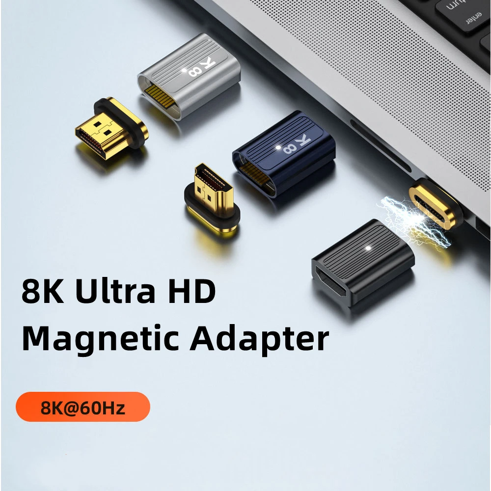 

8K@60Hz UHD2.1 Extender Adapter HDTV Male to Female 19-Pin Magnetic Connector for Laptop PC Xbox PS4 Monitor 48Gbps EARC 3D HDR