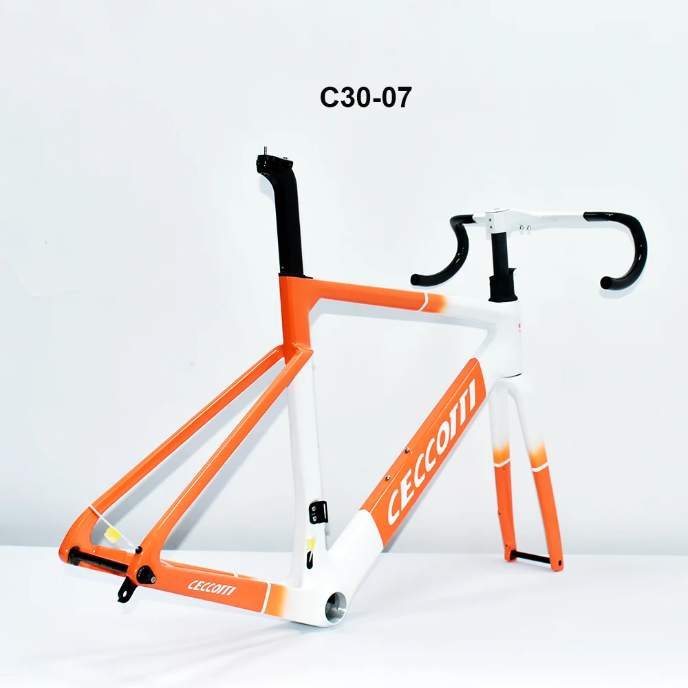 Carbon Frame with Full Hidden Cable Handlebar,Disc Brake Frame, T47 Bottom Bracket Bicycle Road Frame